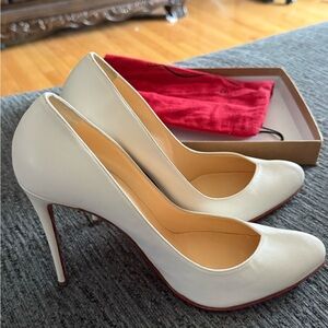 Christian Louboutin White High Heel Pumps